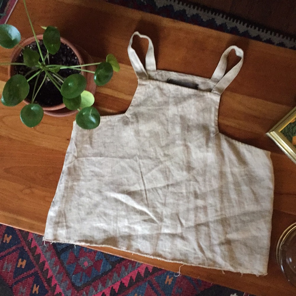 Reformation linen tank top